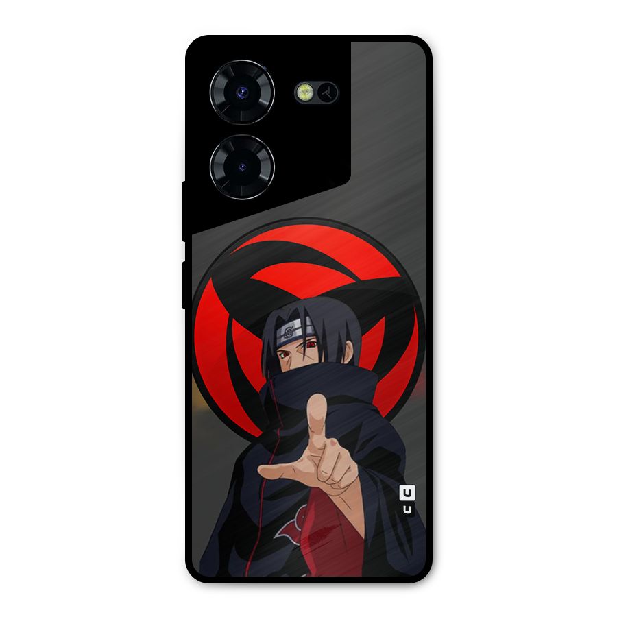 Itachi Uchiha With sharingan Metal Back Case for Tecno Pova 5 Pro 5G