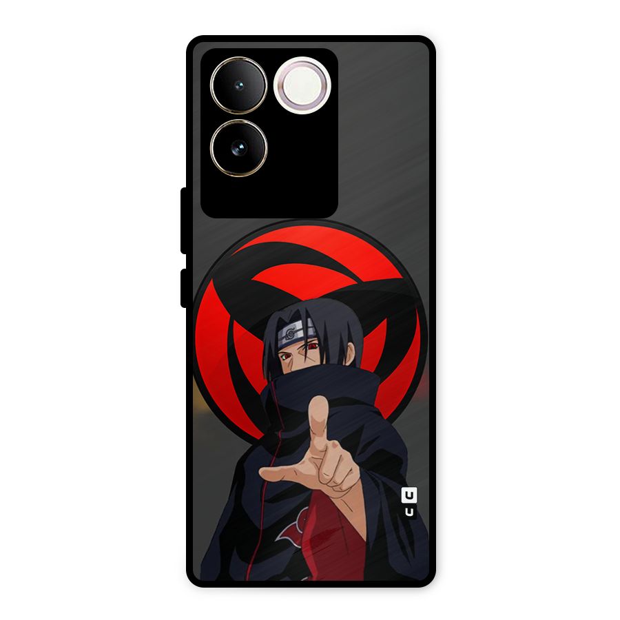 Itachi Uchiha With sharingan Metal Back Case for Vivo T2 Pro