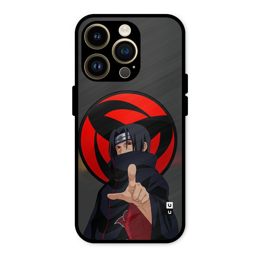 Itachi Uchiha With sharingan Metal Back Case for iPhone 14 Pro