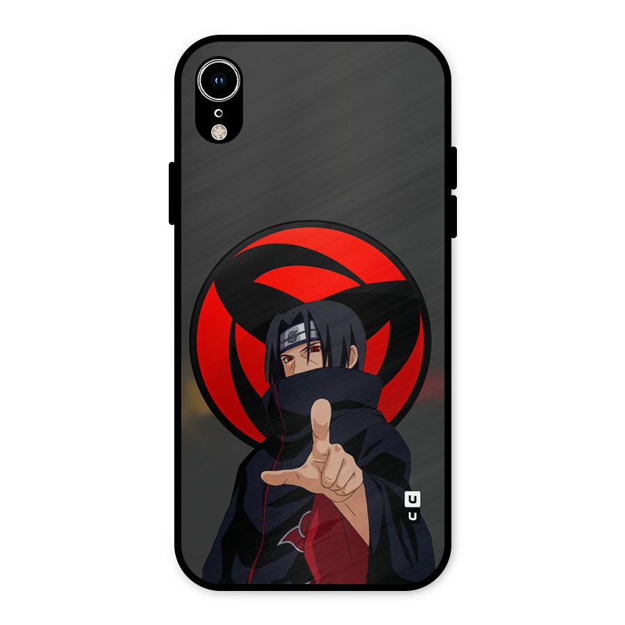Itachi Uchiha With sharingan Metal Back Case for iPhone XR