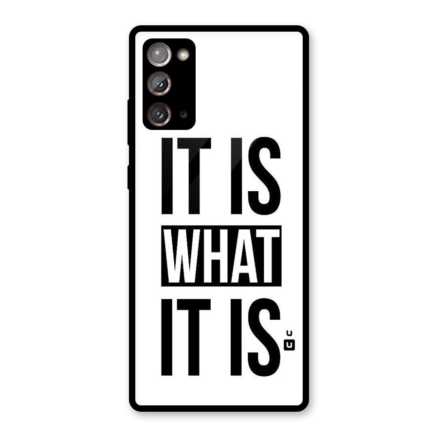 Itis What Itis Glass Back Case for Galaxy Note 20