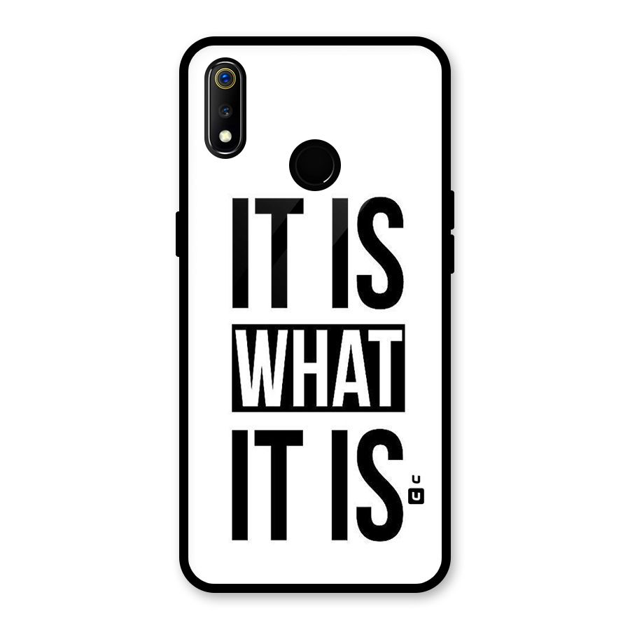 Itis What Itis Glass Back Case for Realme 3i