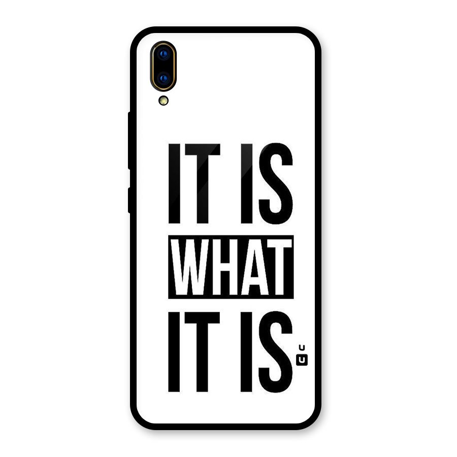 Itis What Itis Glass Back Case for Vivo V11 Pro
