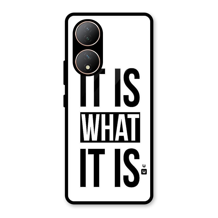 Itis What Itis Glass Back Case for Vivo Y100A