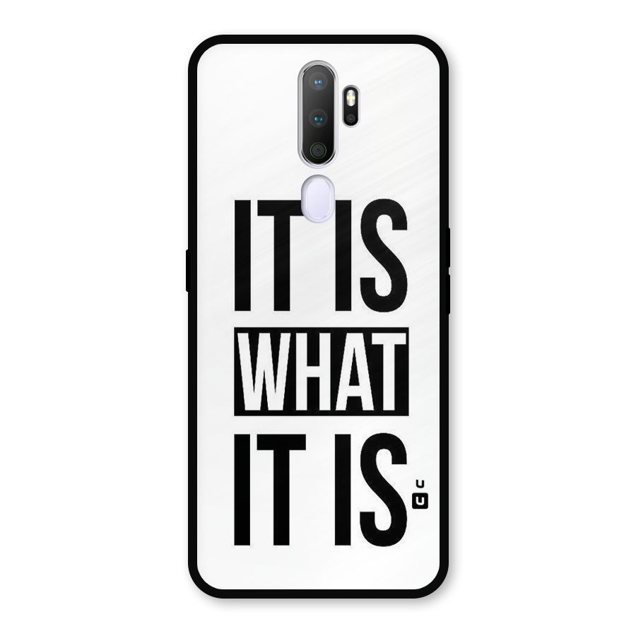 Itis What Itis Metal Back Case for Oppo A9 (2020)