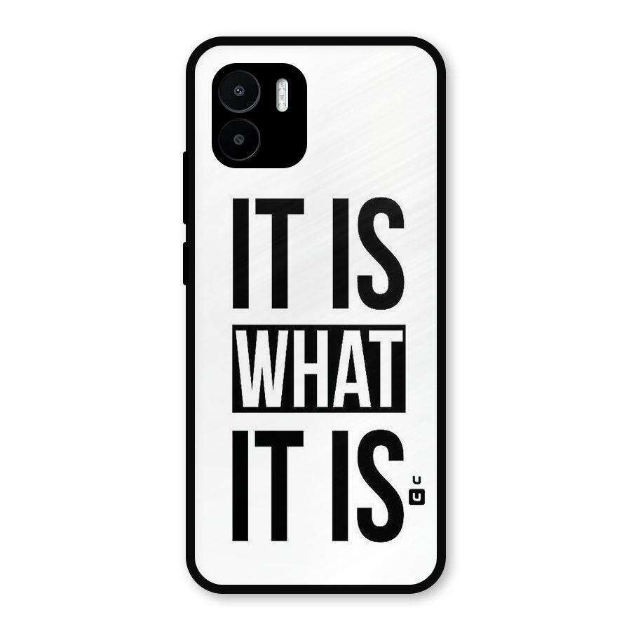 Itis What Itis Metal Back Case for Redmi A2