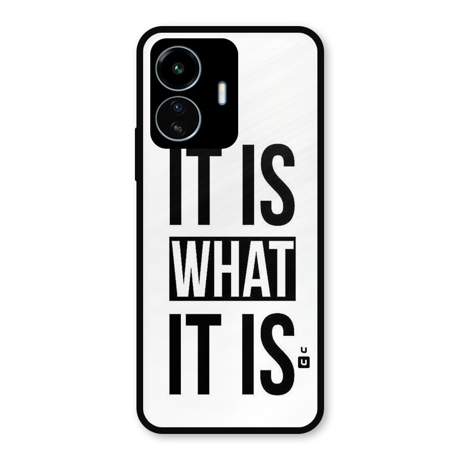 Itis What Itis Metal Back Case for vivo iQOO Z6 Lite 5G