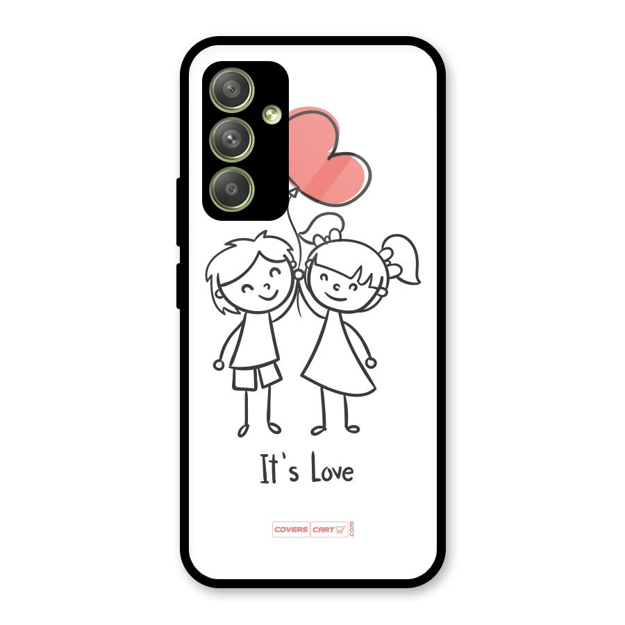 Its Love Glass Back Case for Galaxy A54