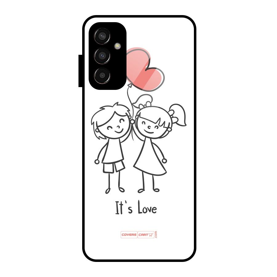 Its Love Glass Back Case for Galaxy F13