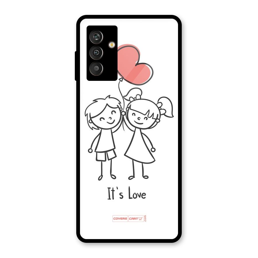 Its Love Glass Back Case for Galaxy M13
