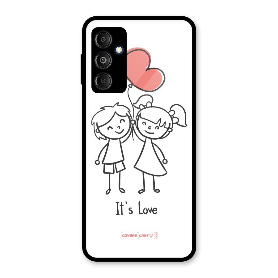 Its Love Glass Back Case for Galaxy M14 5G