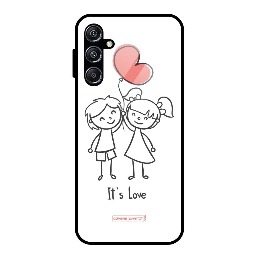 Its Love Glass Back Case for Galaxy M34 5G