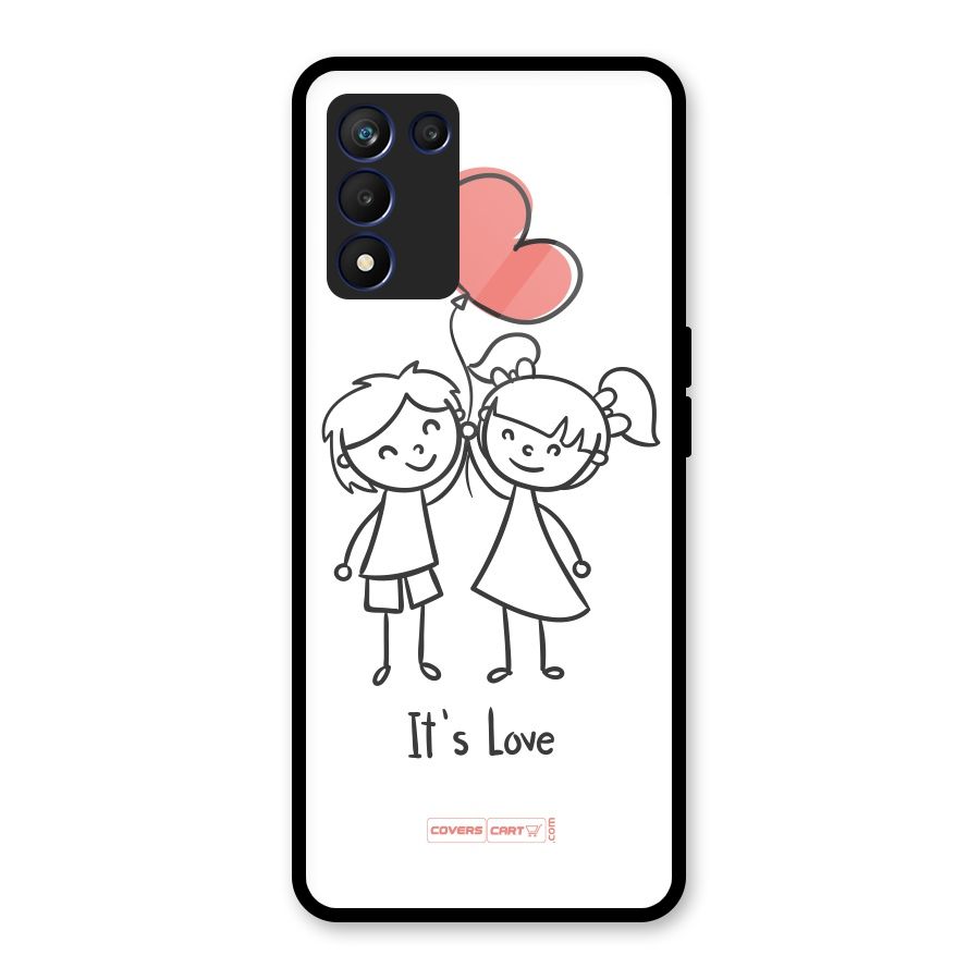 Its Love Glass Back Case for Realme 9 5G Speed