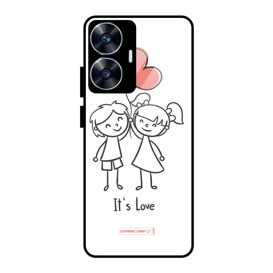 Its Love Glass Back Case for Realme Narzo N55