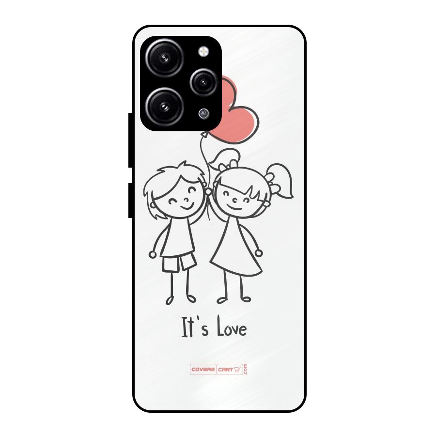 Its Love Glass Back Case for Redmi 12 4G