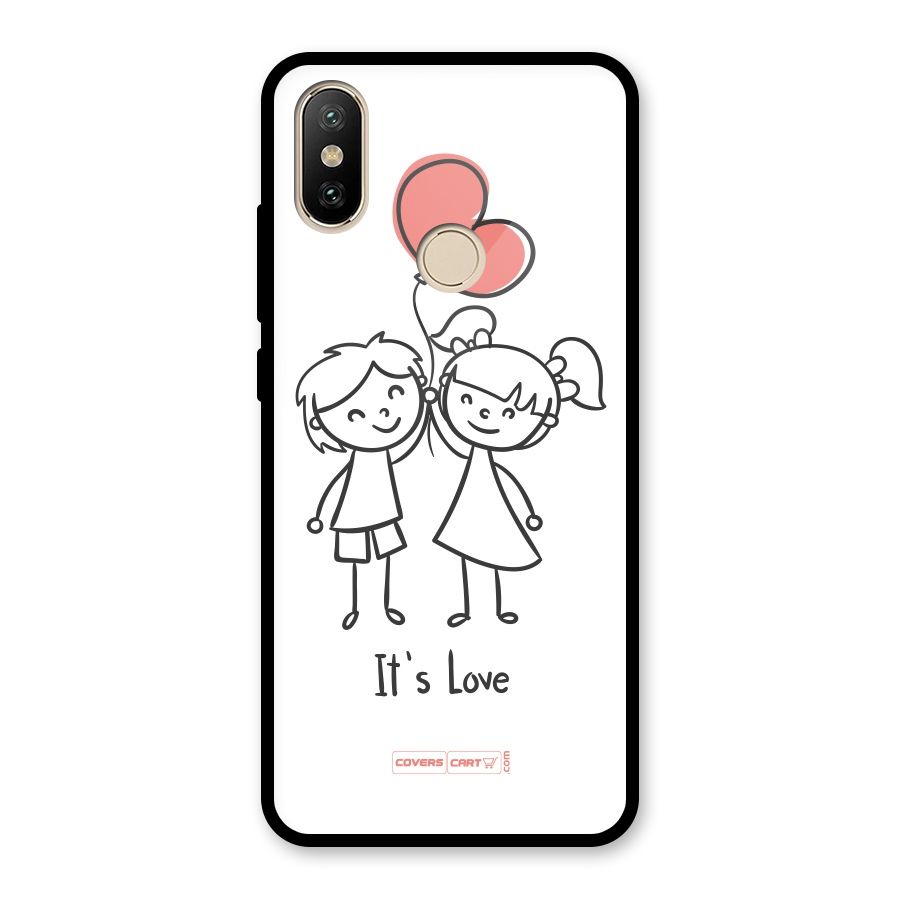 Its Love Glass Back Case for Redmi A2