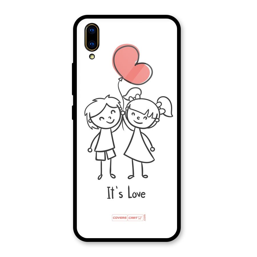 Its Love Glass Back Case for Vivo V11 Pro