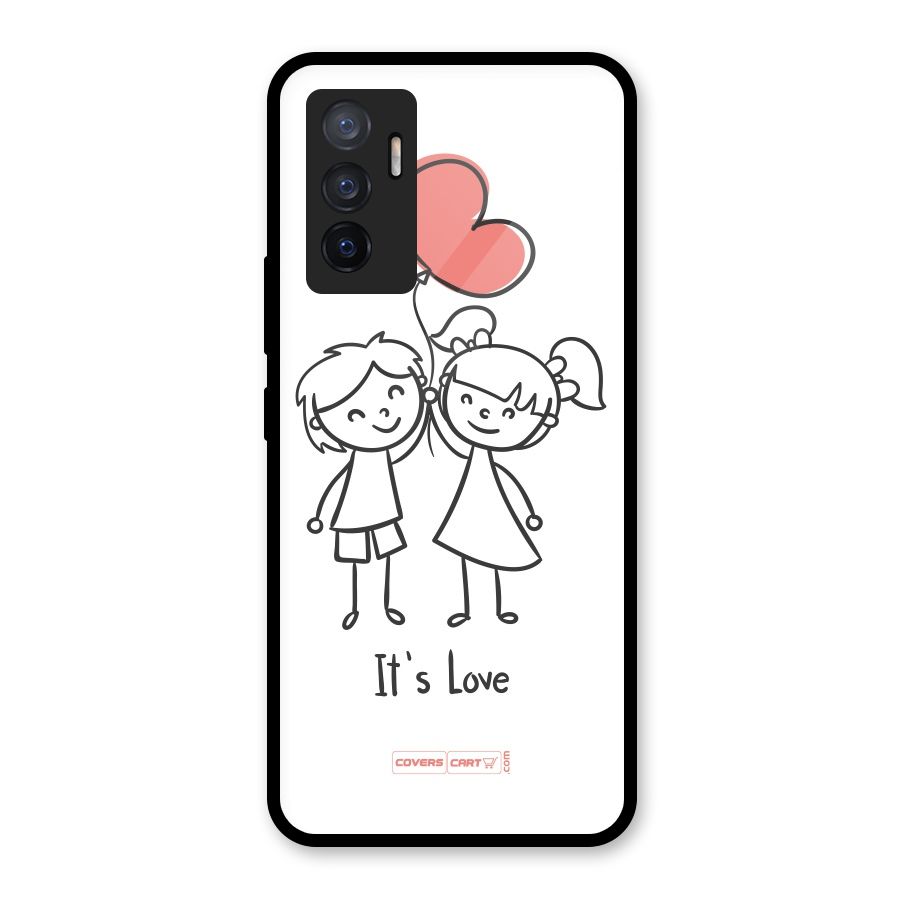 Its Love Glass Back Case for Vivo V23e