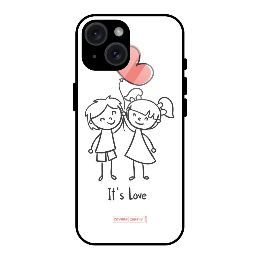 Its Love Glass Back Case for iPhone 15