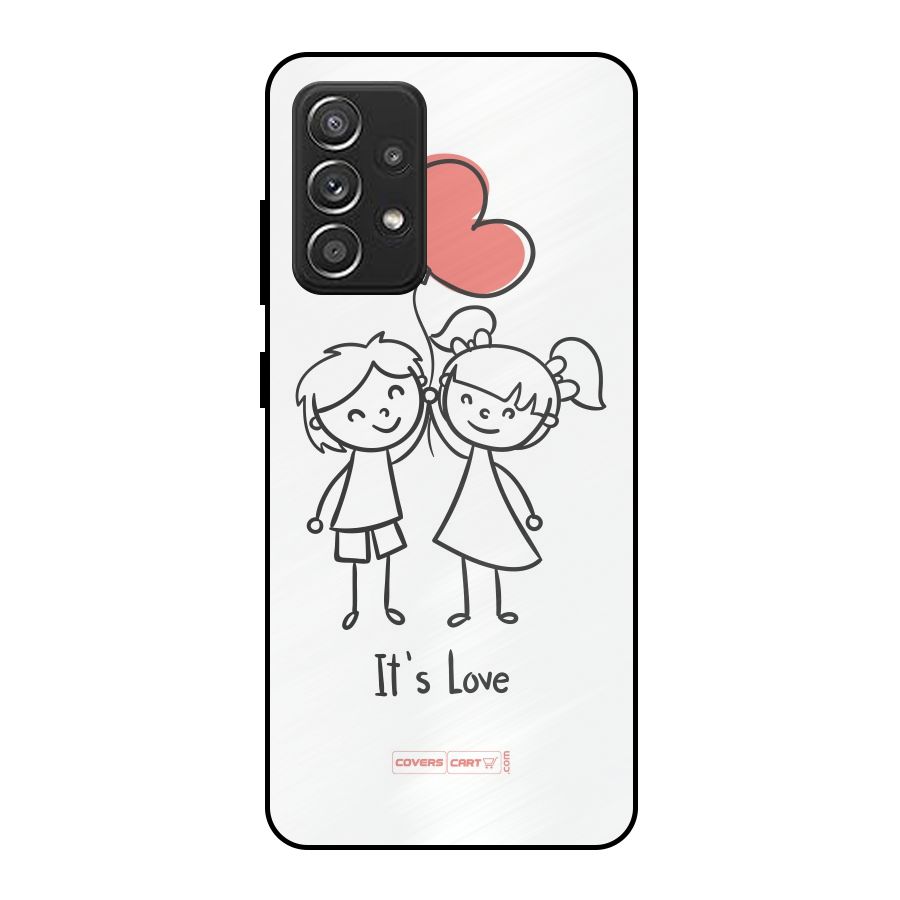Its Love Metal Back Case for Galaxy A52s 5G