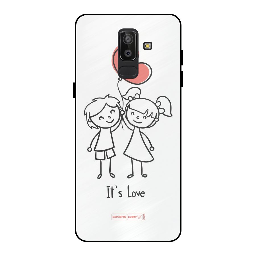 Its Love Metal Back Case for Galaxy J8