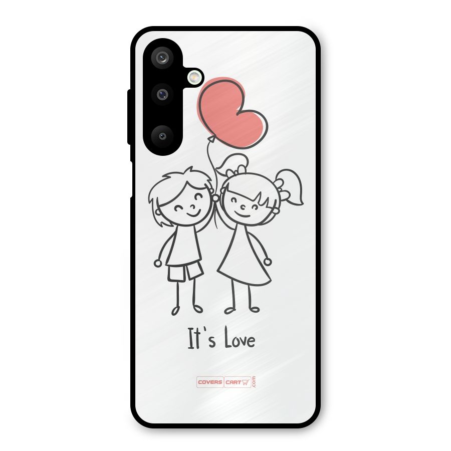 Its Love Metal Back Case for Galaxy M16