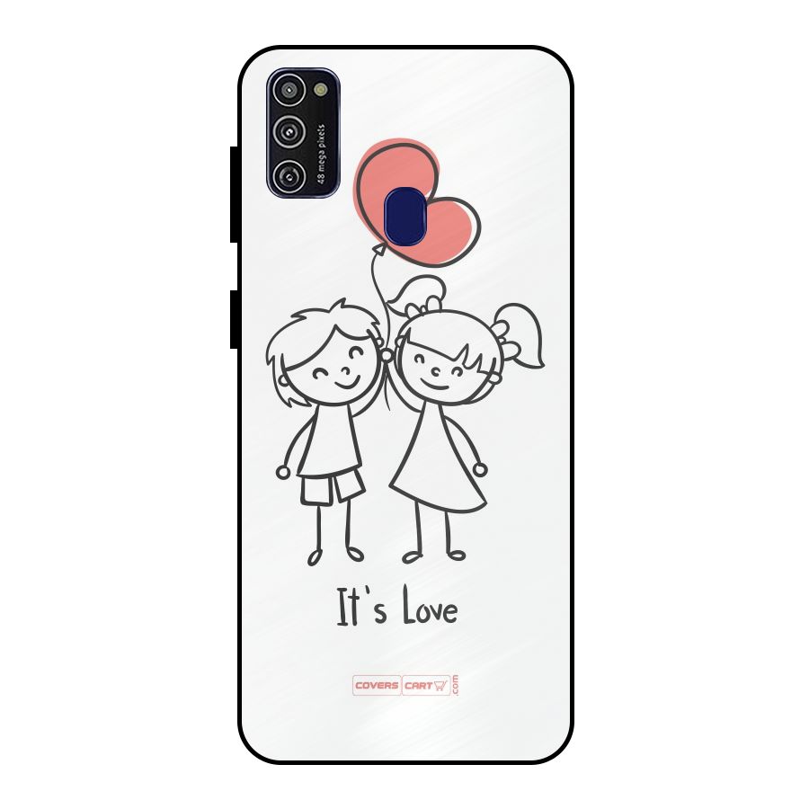 Its Love Metal Back Case for Galaxy M30s