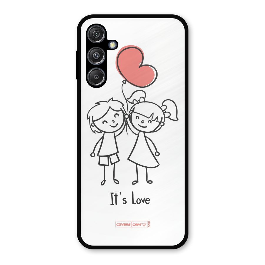 Its Love Metal Back Case for Galaxy M34 5G