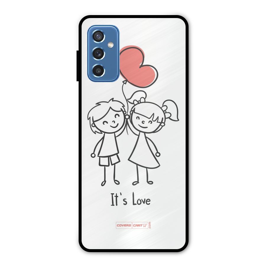 Its Love Metal Back Case for Galaxy M52 5G