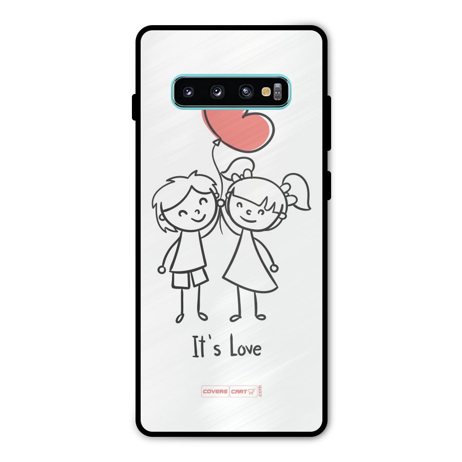 Its Love Metal Back Case for Galaxy S10 Plus