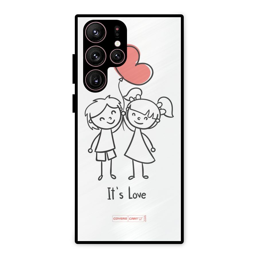 Its Love Metal Back Case for Galaxy S22 Ultra 5G