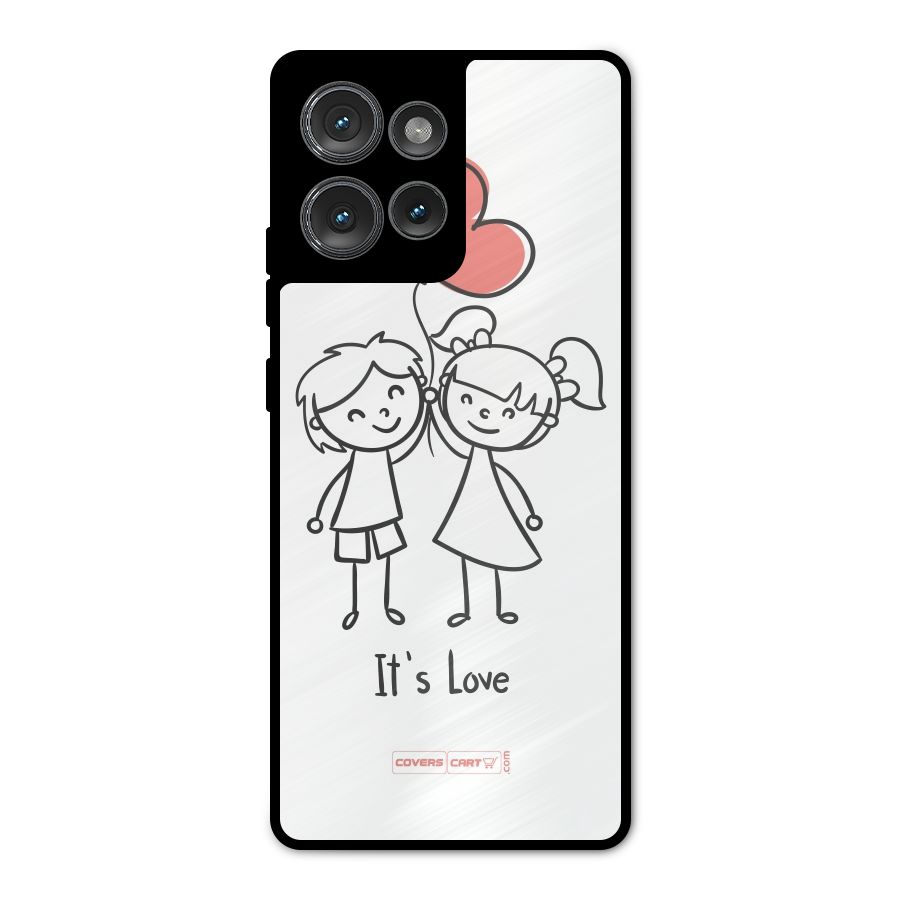 Its Love Metal Back Case for Motorola Edge 50