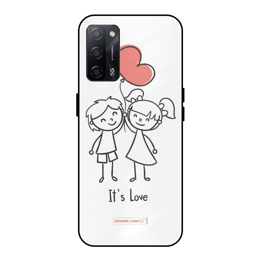 Its Love Metal Back Case for Oppo A53s 5G