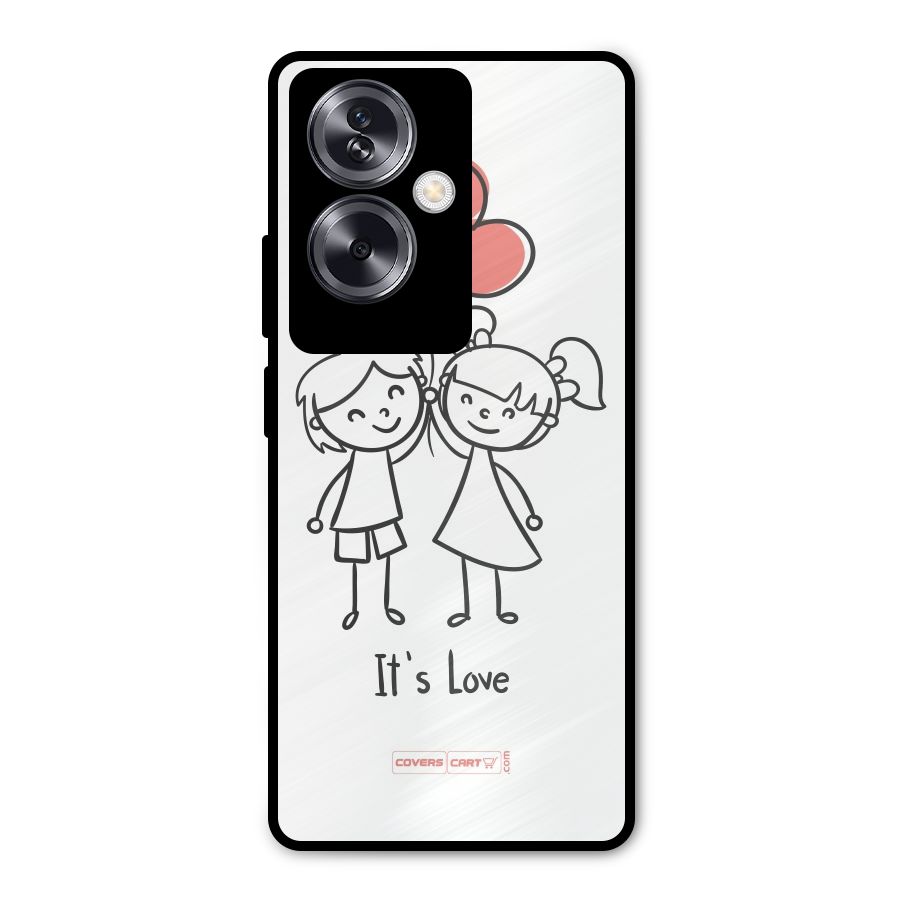 Its Love Metal Back Case for Oppo A79 5G