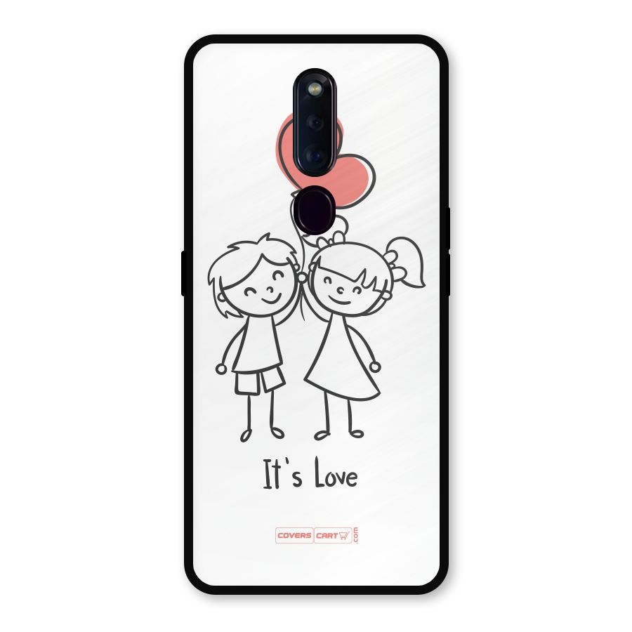 Its Love Metal Back Case for Oppo F11 Pro