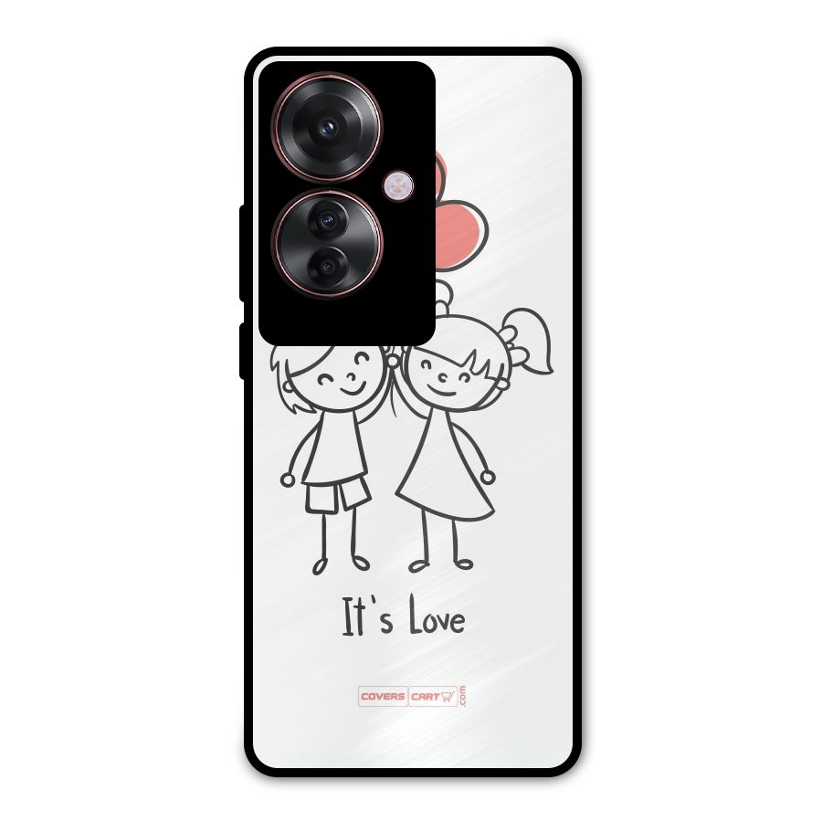 Its Love Metal Back Case for Oppo F25 Pro
