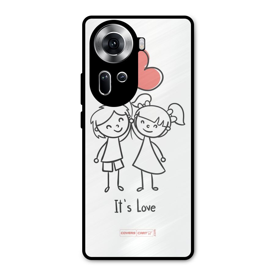 Its Love Metal Back Case for Oppo Reno11 5G