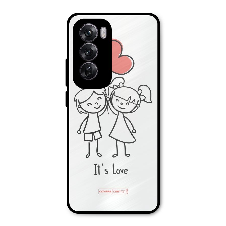 Its Love Metal Back Case for Oppo Reno12 Pro