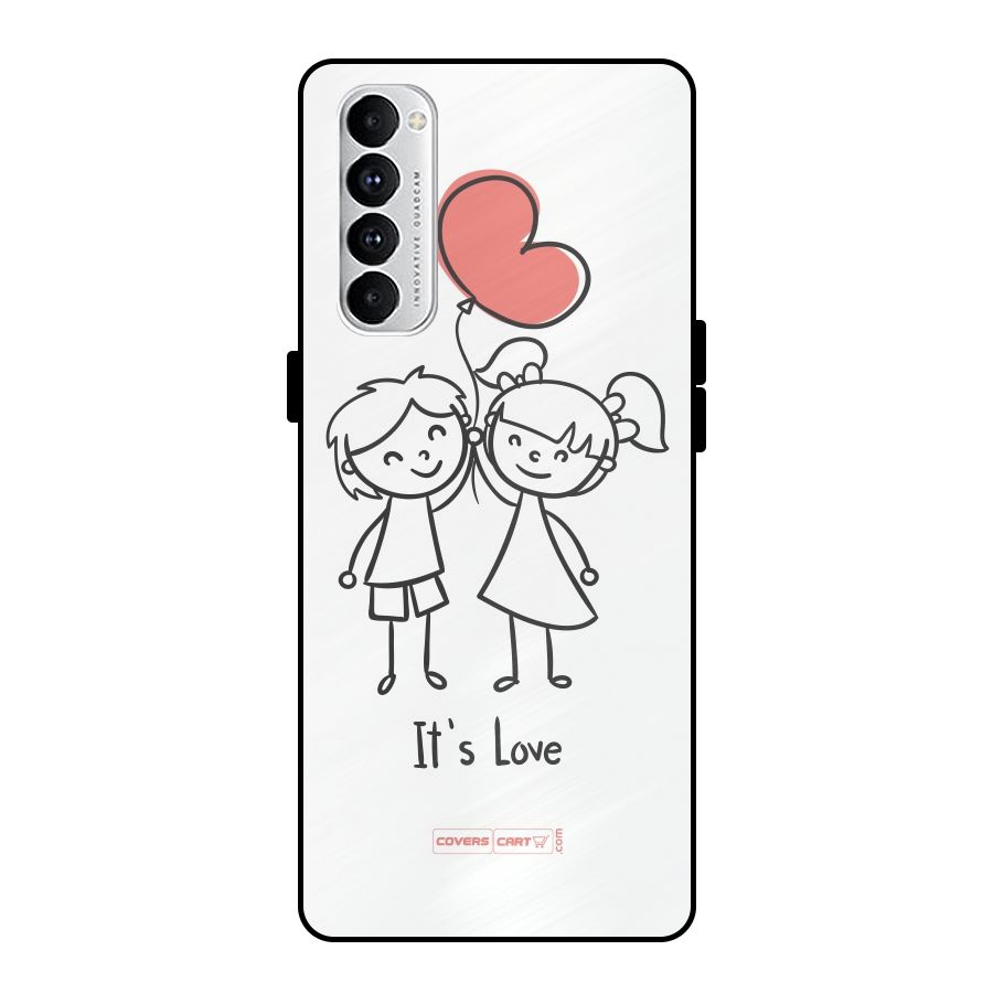 Its Love Metal Back Case for Oppo Reno4 Pro