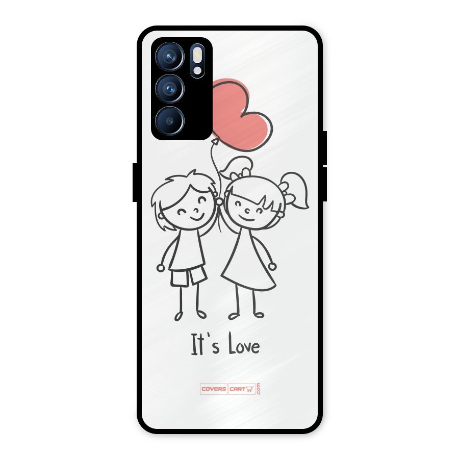 Its Love Metal Back Case for Oppo Reno6 5G