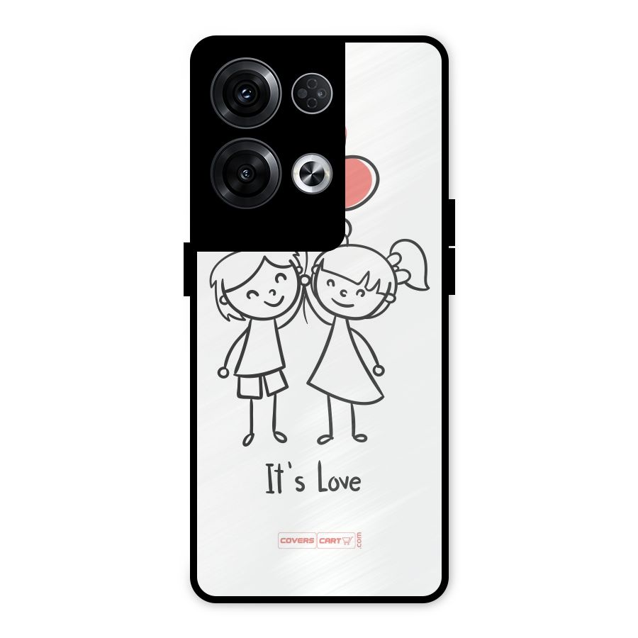Its Love Metal Back Case for Oppo Reno8 Pro 5G