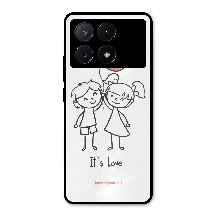 Its Love Metal Back Case for Poco X6 Pro