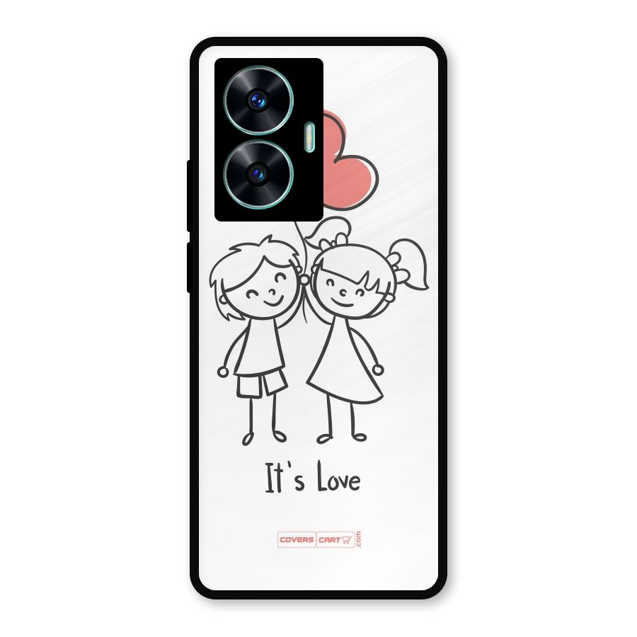 Its Love Metal Back Case for Realme Narzo N55