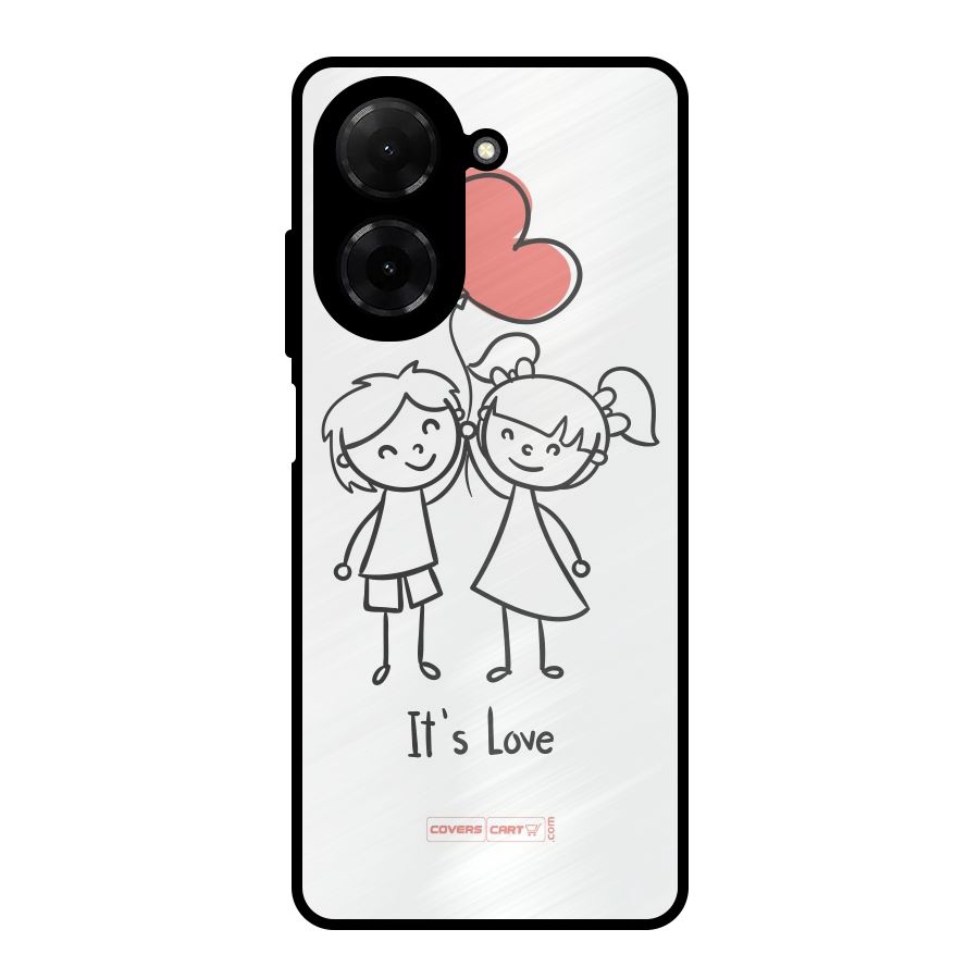 Its Love Metal Back Case for Redmi A5 4G