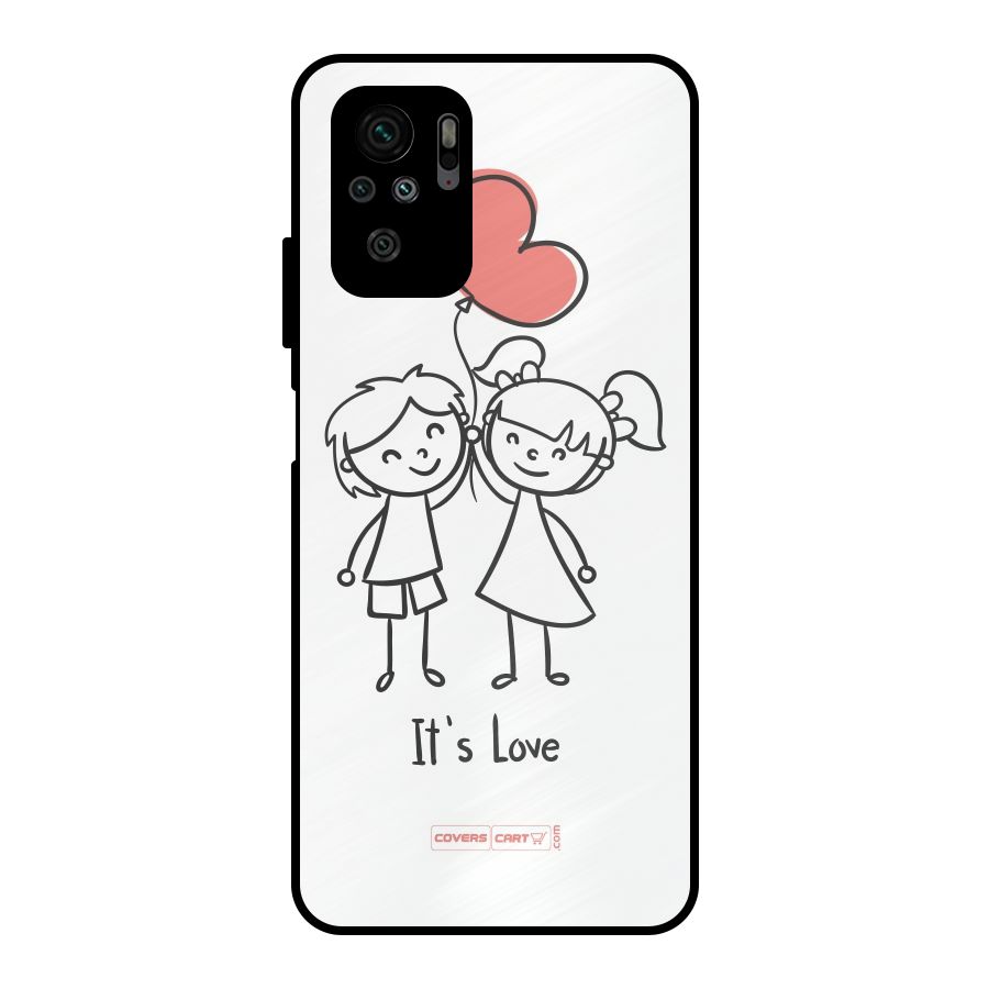 Its Love Metal Back Case for Redmi Note 10
