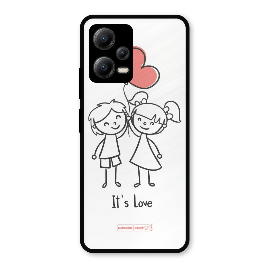 Its Love Metal Back Case for Redmi Note 12 5G