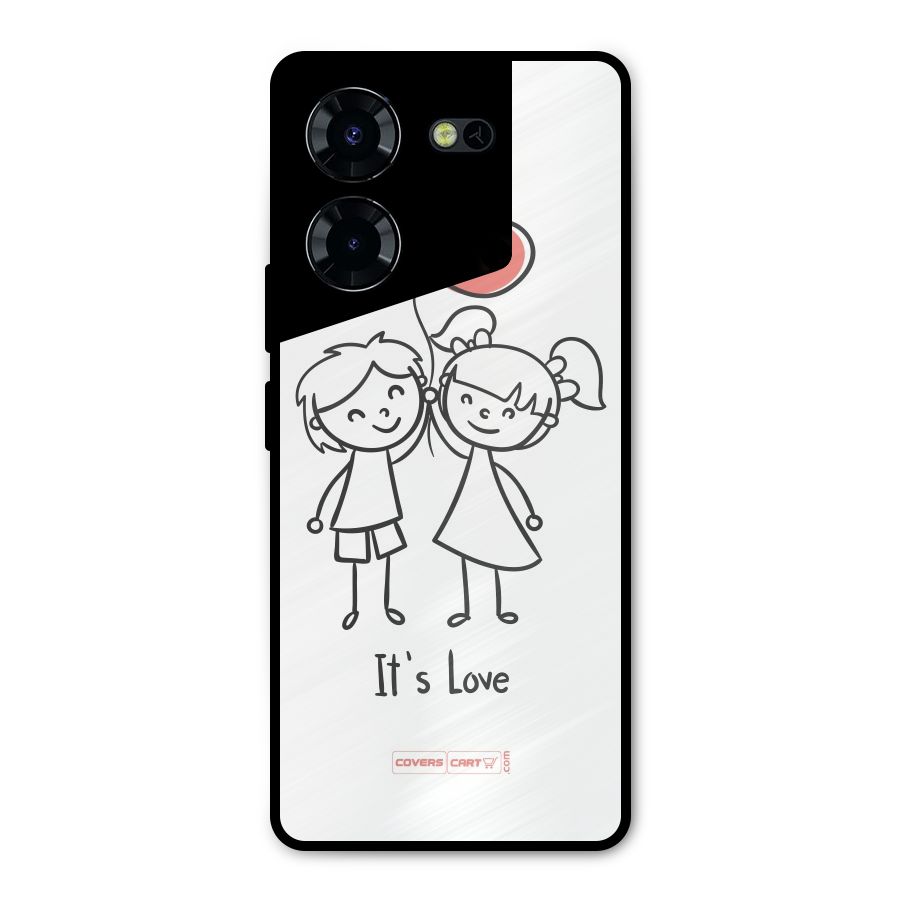 Its Love Metal Back Case for Tecno Pova 5 Pro 5G