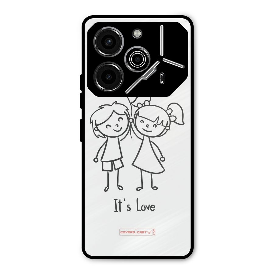 Its Love Metal Back Case for Tecno Pova 6 Pro