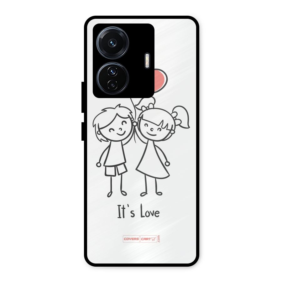 Its Love Metal Back Case for Vivo T1 Pro