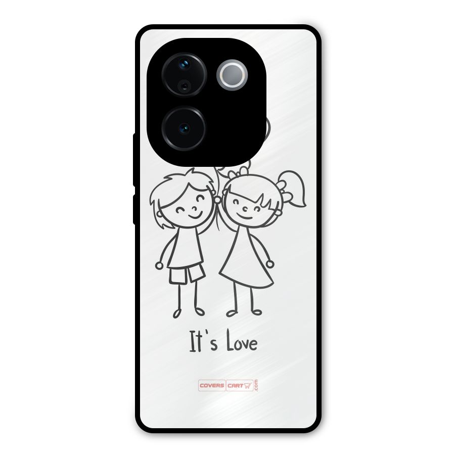 Its Love Metal Back Case for Vivo T3 Pro
